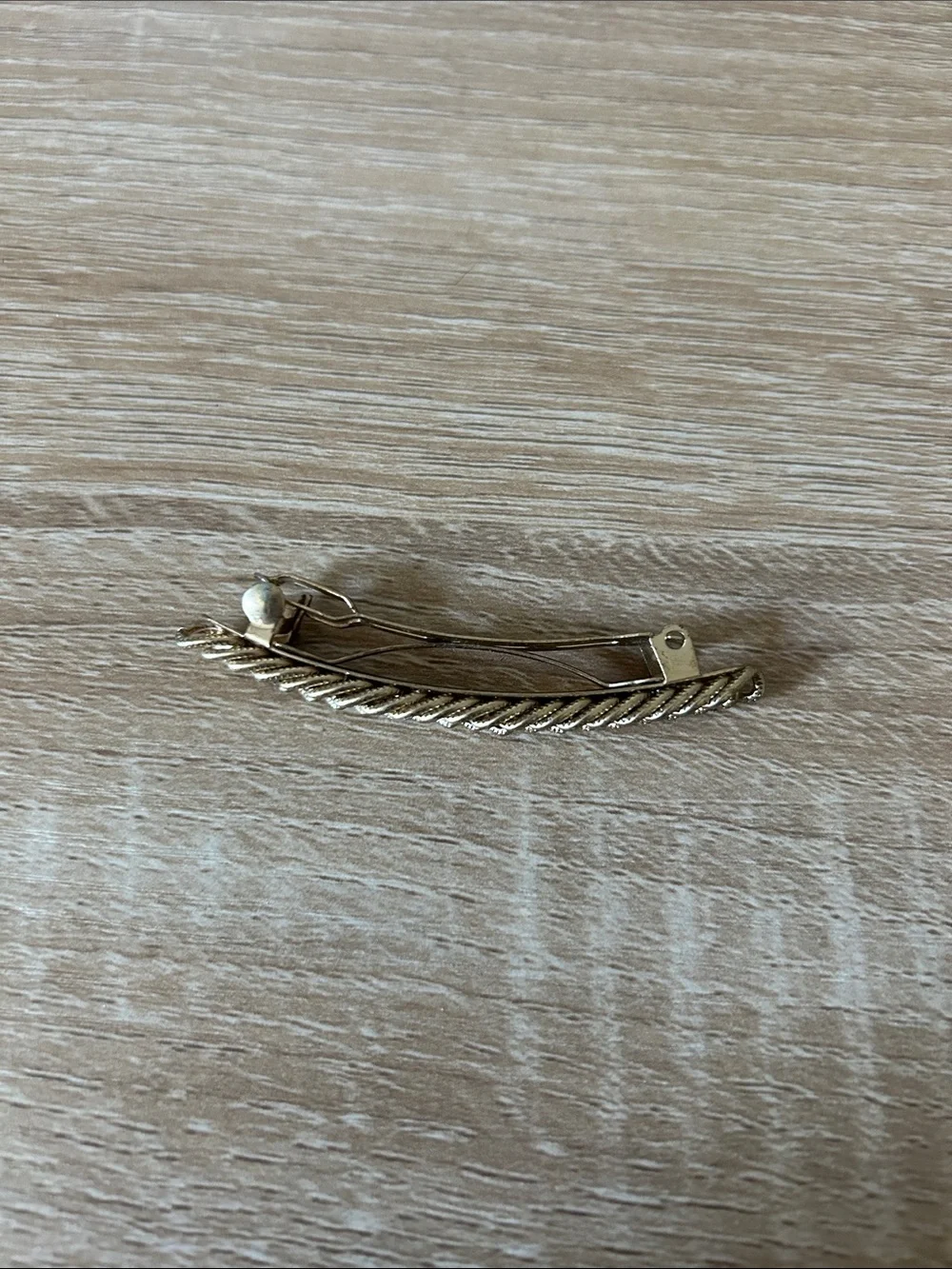 Gold Braided Metal Hair Barrette